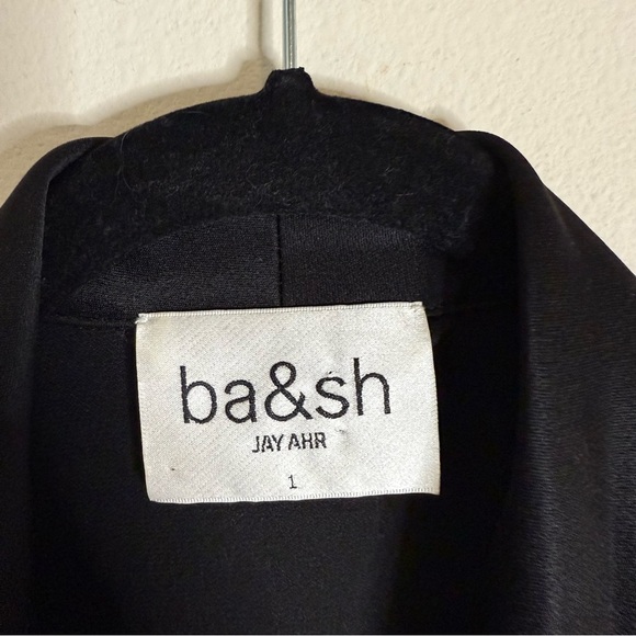 Ba&sh x Jay Ahr Black Janeiro Wrap Dress Size 6 - Picture 3 of 11